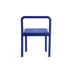 Blue steel chair