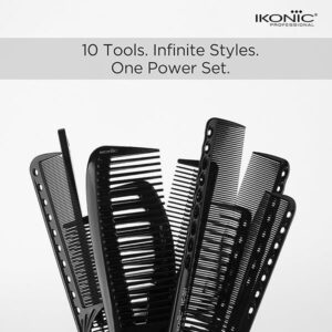 Hair Dressing Comb Set- (Set of 10 Pieces)