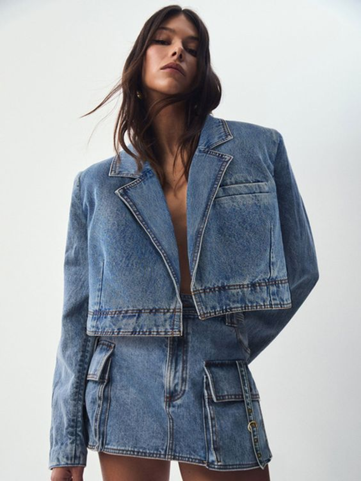 Cropped Blazer & Mini Skirt