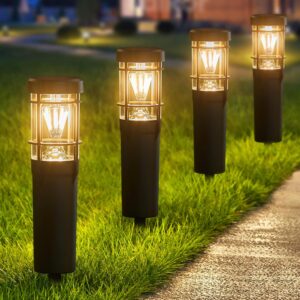 Solar LED Garden Bollard Light (Pack of 4)