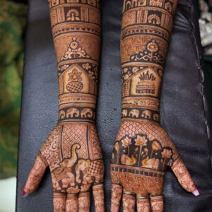 Elephant & Peacock Motif Design