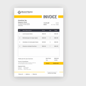 A4 Bill Invoice Design