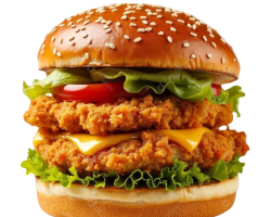 From KlickPin CF 🍔 Delicious Hamburger Meal em 2025 _ Hamburguer de frango Lanche png Ideias de hambúrguer-Photoroom